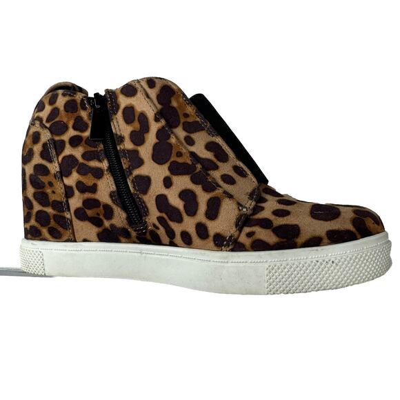 torrid Shoes - Torrid Women's Shoe Size 8.5W High-Top‎ Wedge Leopard Zipper Sneaker 8.5 Wide